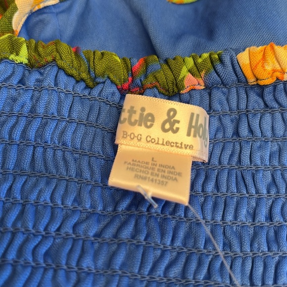 Lottie & Hollie 2 pc top/skirt set tropical print adj strap pull on Sz large NWT - Picture 9 of 14